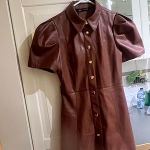 Leather dress small brand new with tag